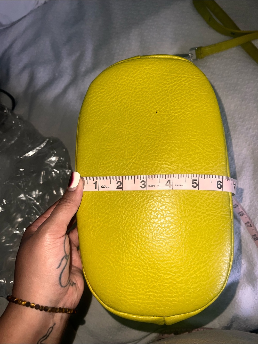 Matt & Nat Chartreuse Bucket Bag with strap - Picture 11 of 11
